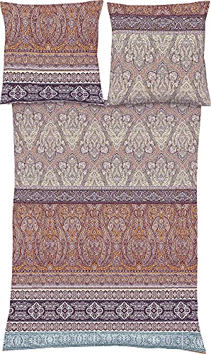 fleuresse Mako-Satin Bettwäsche Modern Classic Oldham Mystic 1 Bettbezug 155 x 220 cm + 1 Kissenbezug 80 x 80 cm