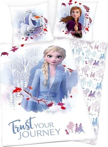 Disney Die Eiskönigin Bettwäsche + Kopfkissenbezüge Frozen 2 Disney, Kinderbettwäsche Bettbezug Bettwaren