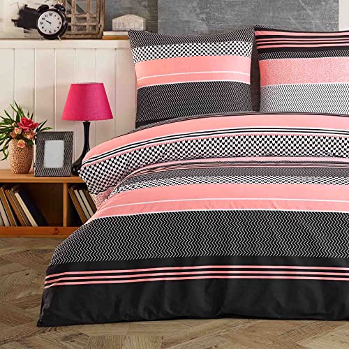 Buymax® Bettwäsche 200x220 100% Baumwolle 3-Teilig Bettbezug - Bettwäsche-Sets 200 x 220cm mit 2 mal Kissenbezüge 80x80cm, ÖKO-TEX Renforcé-Bettdeckenbezug Set mit Reißverschluss