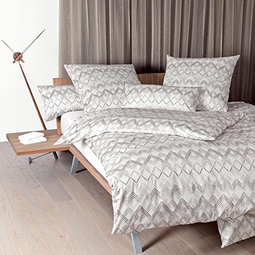  Mako Satin Bettwäsche 43032 Messina 135x200cm+80x80, Farbe taupe rosenholz