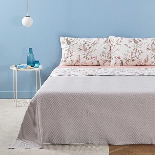 Zucchi Bettwäsche Set für Doppelbett Percal aus reiner Baumwolle Bettbezug Spannbettlaken 2 Kissenbezüge Puket 41