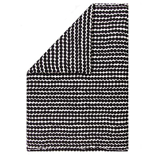 Marimekko - Bettdeckenbezug, Bettbezug - Räsymatto - Baumwolle - schwarz/weiß - 140x200 cm