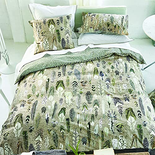 Quill Natural Bettbezug aus Baumwollperkal, 240 x 220 cm, Natural
