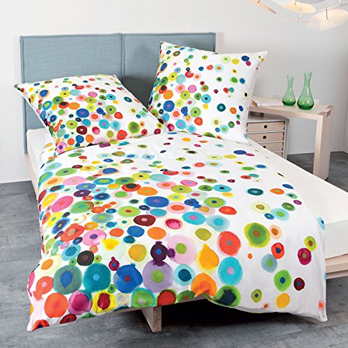 Janine Mako-Satin Bettwäsche modern Art 42030-09 Multicolor