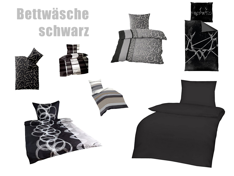 Schwarze Bettwäsche